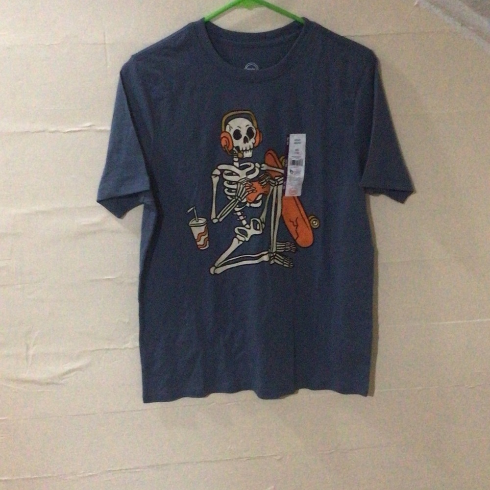 Wonder Nation Blue Skeleton Graphic Tee